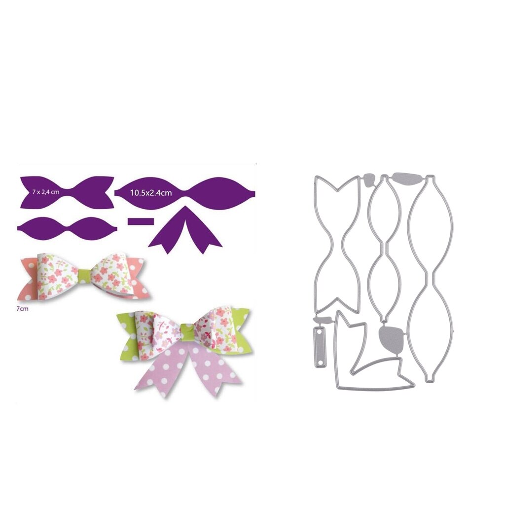 Bowknot Bow Metal Cutting Dies Stencils DIY Scrapbooking Die Cuts Embossing Paper Cards Craft Album Decor for Girls Kids