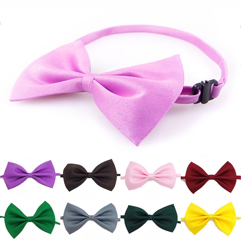 16 cores pet laço para cães e gatos ajustável gravata do cão laço colar filhote de cachorro grooming acessórios para festa de casamento do animal de estimação