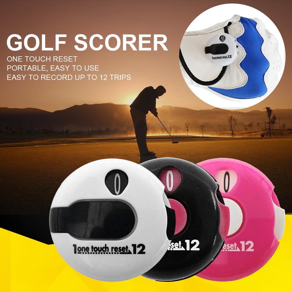 Mini Golf Score Counter PP Plastic Glove Hat Clip Style One-touch Reset Scorekeeper Scoring Tool Golf Supplies