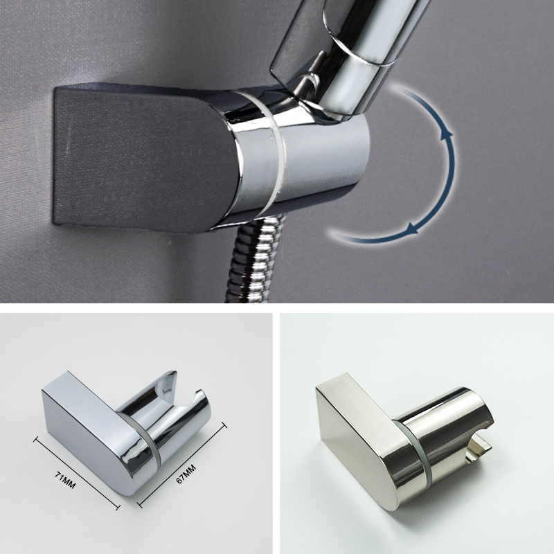 Hand Held Shower Head Holder Wall Mount Hand Shower Sprayer Holder ABS Bracket Bathroom Rose Gold Grey Chrome Shower Replacement