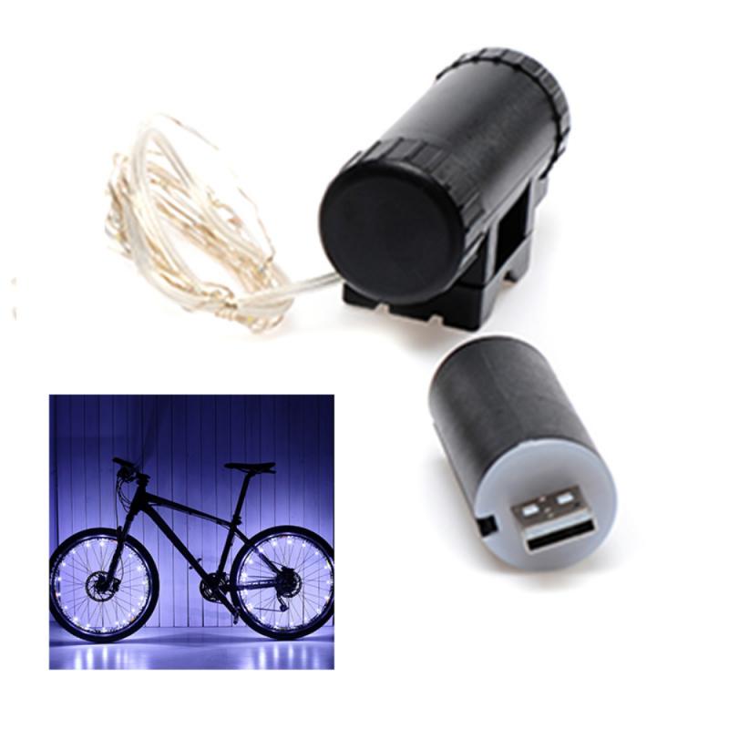 Bike Light LED USB Rechargeable 6 Colors Waterproof Bicycle Wheel Spokes Lights Cycling Rim Wheel Flash Spoke Bicycle Lights: white  with USB