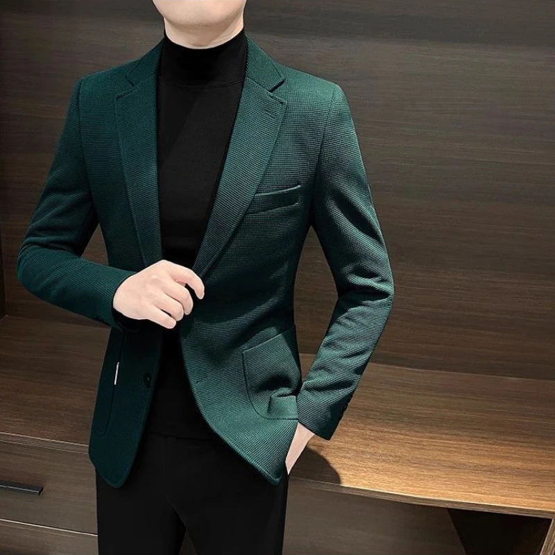 Jassen Lente Herfst Jas voor Mannen Nieuw In Herenkleding Mode 2025, Casual Kleding Kleding Losse Man Pakken en Blazers