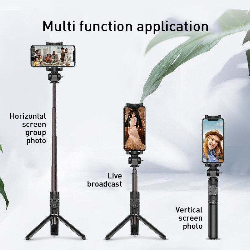 Baseus Wireless Bluetooth Selfie Stick for IOS Android Phone Foldable Handheld Monopod Shutter Remote Extendable Mini Tripod