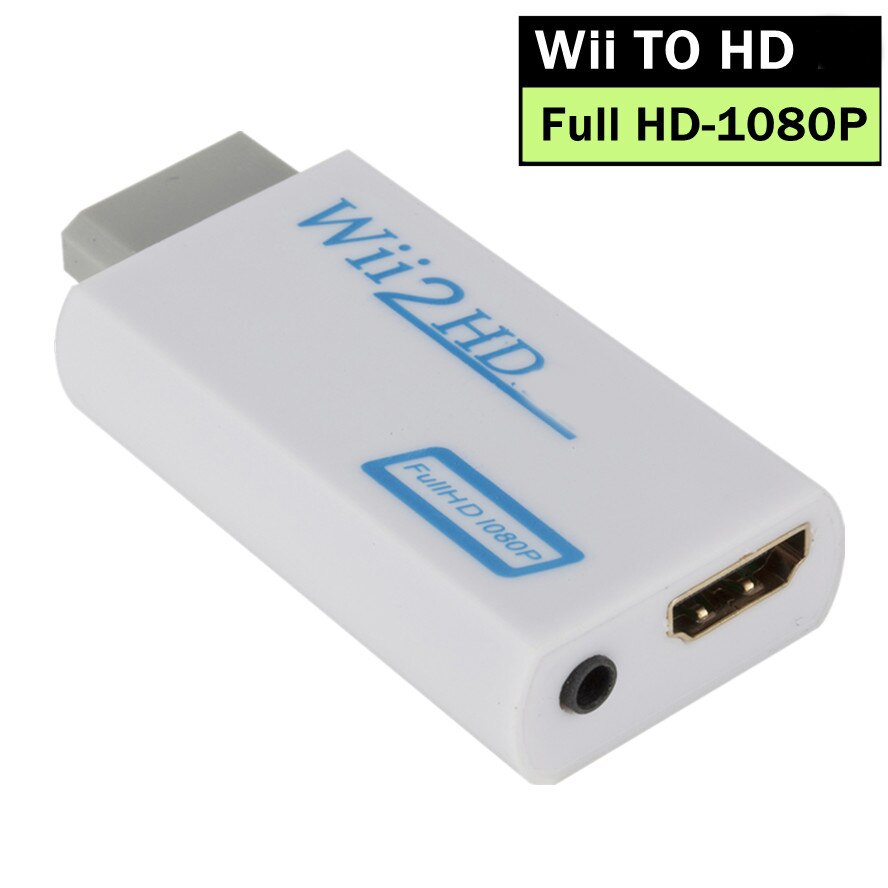 Hdmi-Compatibel Adapter Voor PS2/Wii Naar Computer Laptop/Desktop, Hdtv, Monitor, display Converter, Met 3.5Mm Jack, Ondersteuning 1080P: for Wii White