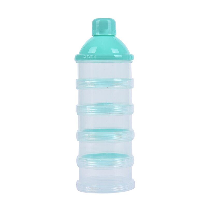 Portable Newborn Baby Milk Dispenser 5 Layers Milk Bottle Storage Container: Green