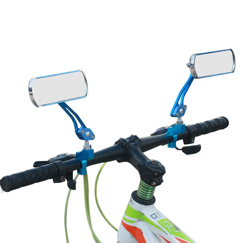2 pieces Universal Cycling Rear Mirror Mountain Bike Handlebar Rear View Mirror 360 Degree Rotation Shatterproof