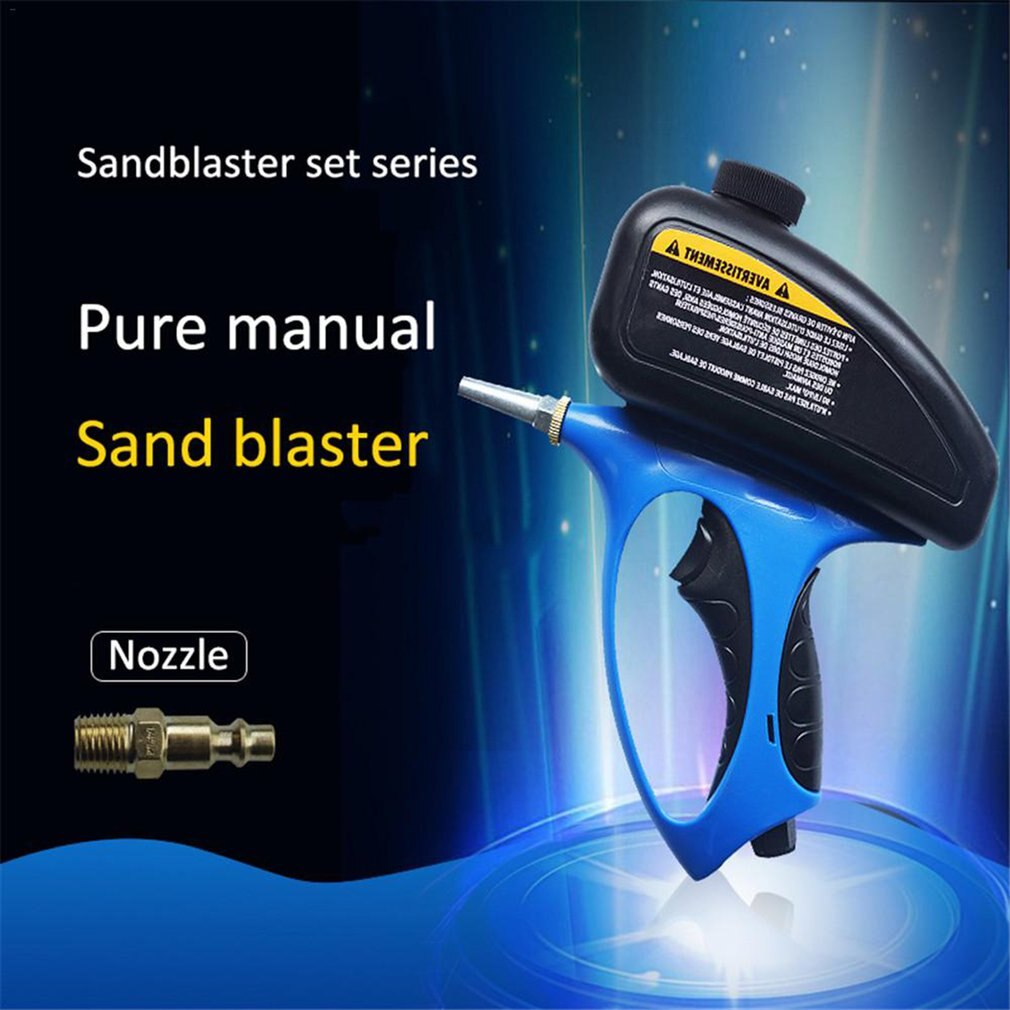 Anti-rust Sandblaster Handheld Pneumatic sand blasting machine Glass Tombstone Sprayer Sandblasting Machine with Small Nozzle