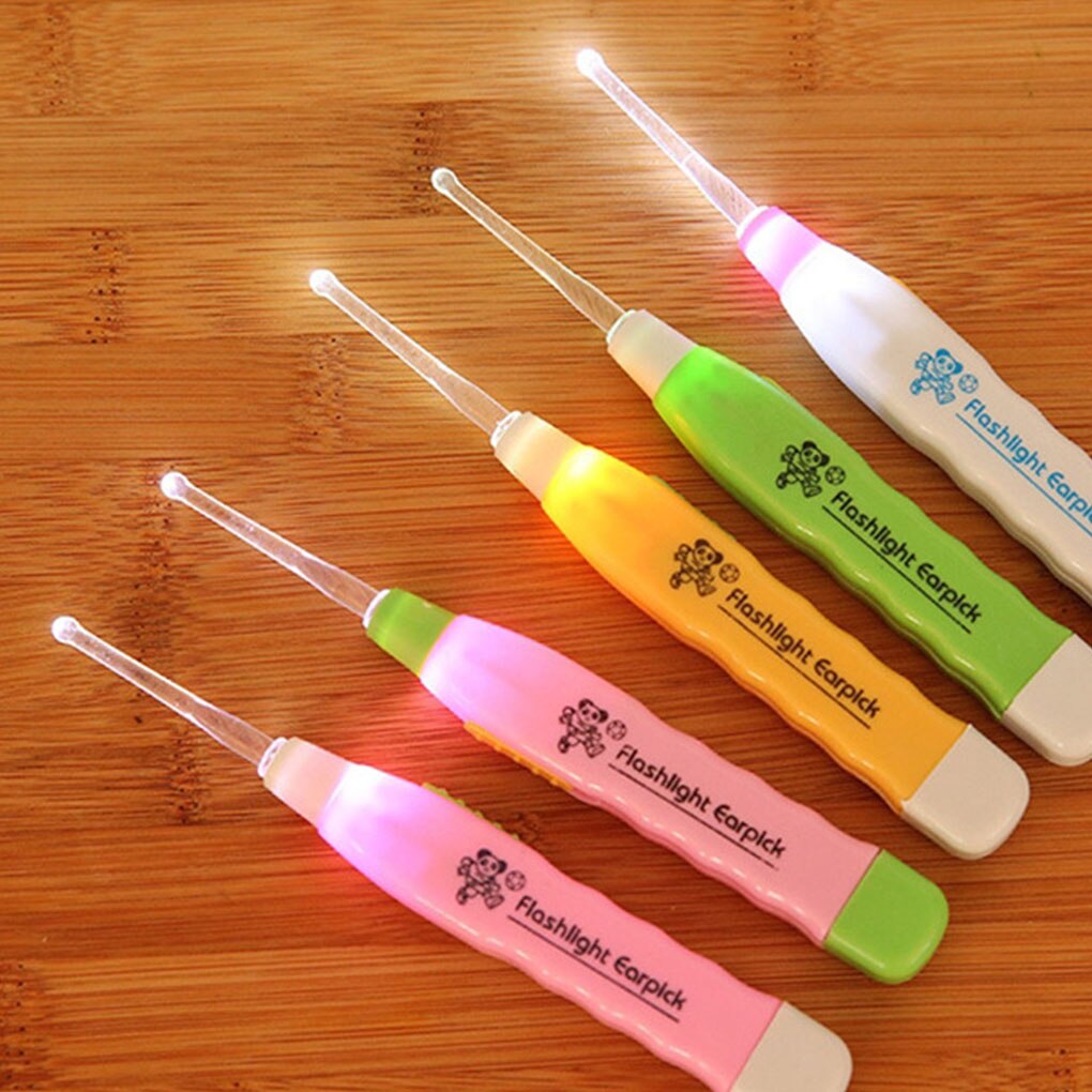 Babyverzorging Oor Lepel Licht Kind Oren Schoonmaken Met Licht Oorsmeer Lepel Graven Lichtgevende Graven Oor Cartoon Lepel