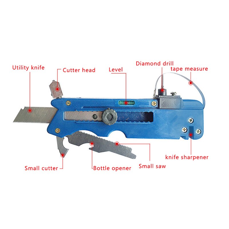 Multifunction Glass Tile Cutter Glass Cutter MetalCutting Kit Tool With Measure Ruler