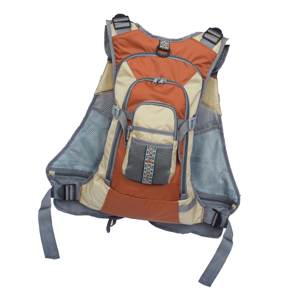 Fly Fishing Backpack Vest Combo Sailing Boating Men Waistcoat Travel Gilet Multi pockets Adjustable Straps Fishing Vests