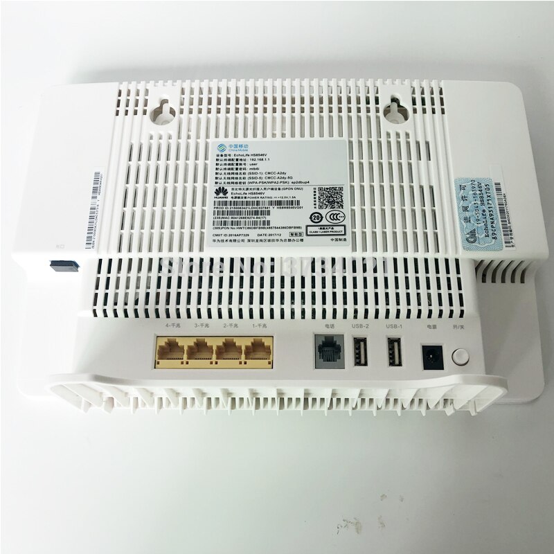 Qualidade superior huawei hs8546v gpon onu com logotipo móvel de china, 4ge + 1tel + 2usb wifi 2.4ghz & 5ghz, mesmo que hg8245h hg8240h hg8045q