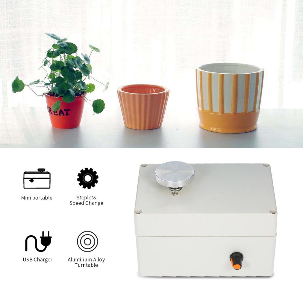 USB Pottery Wheel Machine 4.5cm Turntable Handmade Clay Throwing Making Ceramic Machine for Ceramics Clay Art Craft DIY Clay