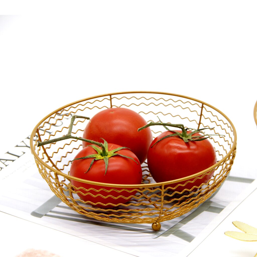 Metal Wire Fruit Basket Kitchen Countertop Fruit Bowl Vegetable Basket