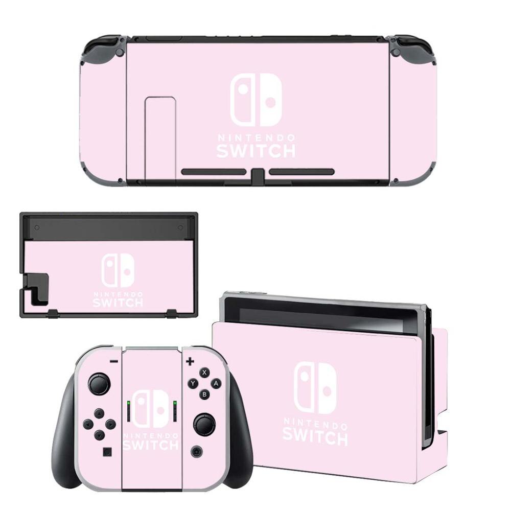 Pegatinas Rosa puro para Nintendo Switch, pegatinas de colores para consola Nintendo Switch y Joy-Con: KQBYSNS0076