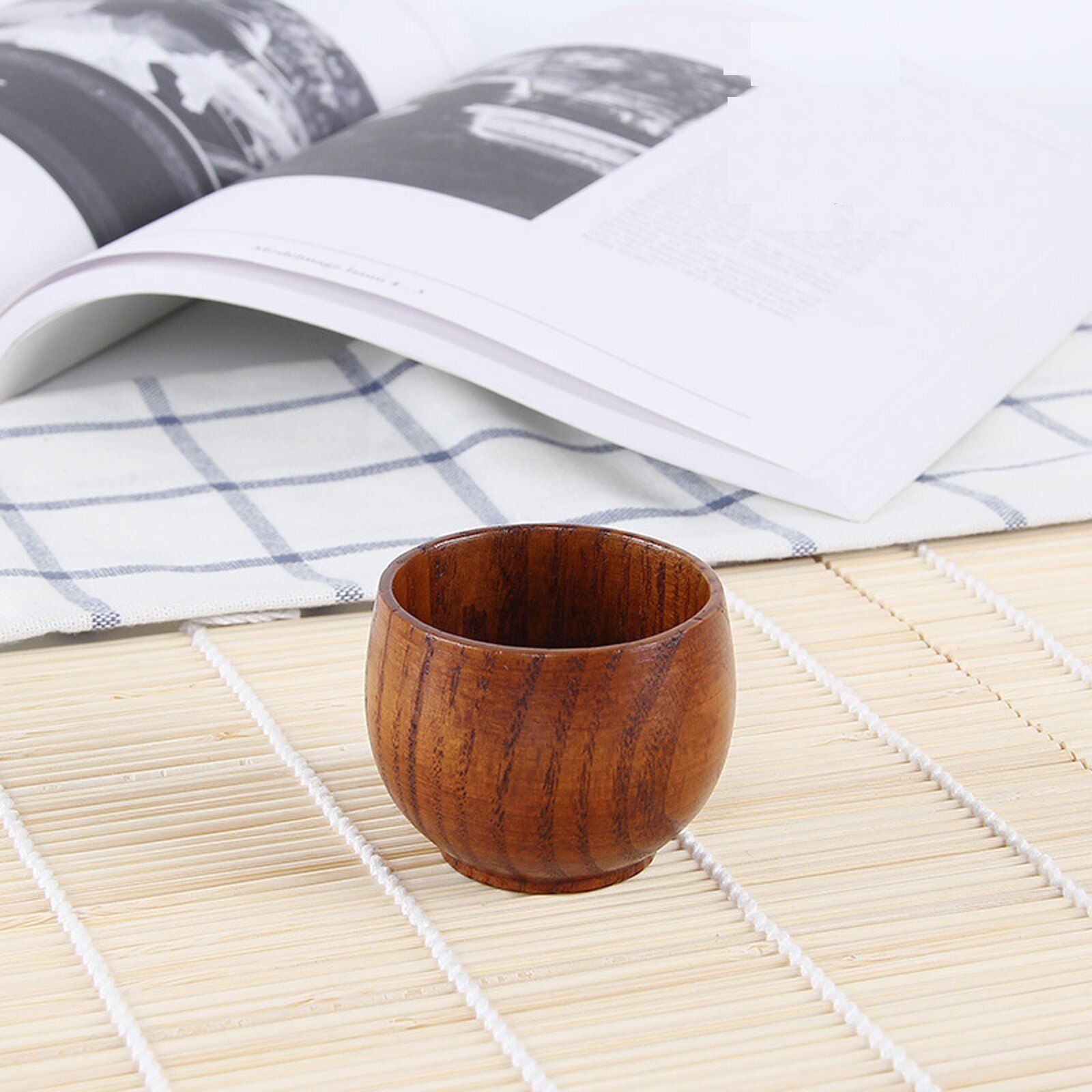 Vasos grandes de madera para el vientre hechos a mano, tazas de madera Natural para Cerveza, Té, café, leche, agua, Bar de cocina, vasos,: D