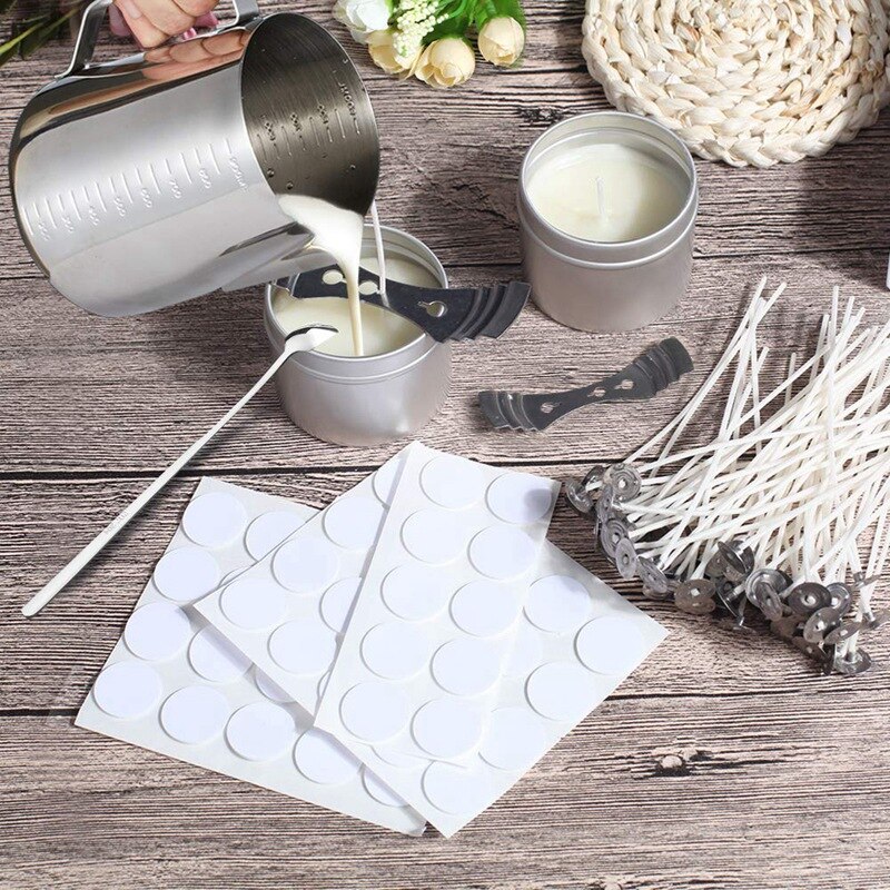 Kaars Maken Kit Bevat 550 Ml Rvs Melting Pot, Pre-Wax Kaars Lont, lont Center Apparatuur, Kaars Pot En Roer S