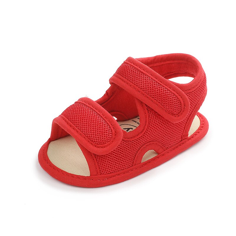 Sandales en maille respirante pour filles et garçons | Chaussures d'été pour -nés, chaussures pour nourrissons à semelle souple, premiers marcheurs, chaussure de berceau pour tout-petits: red / 0-6 mois