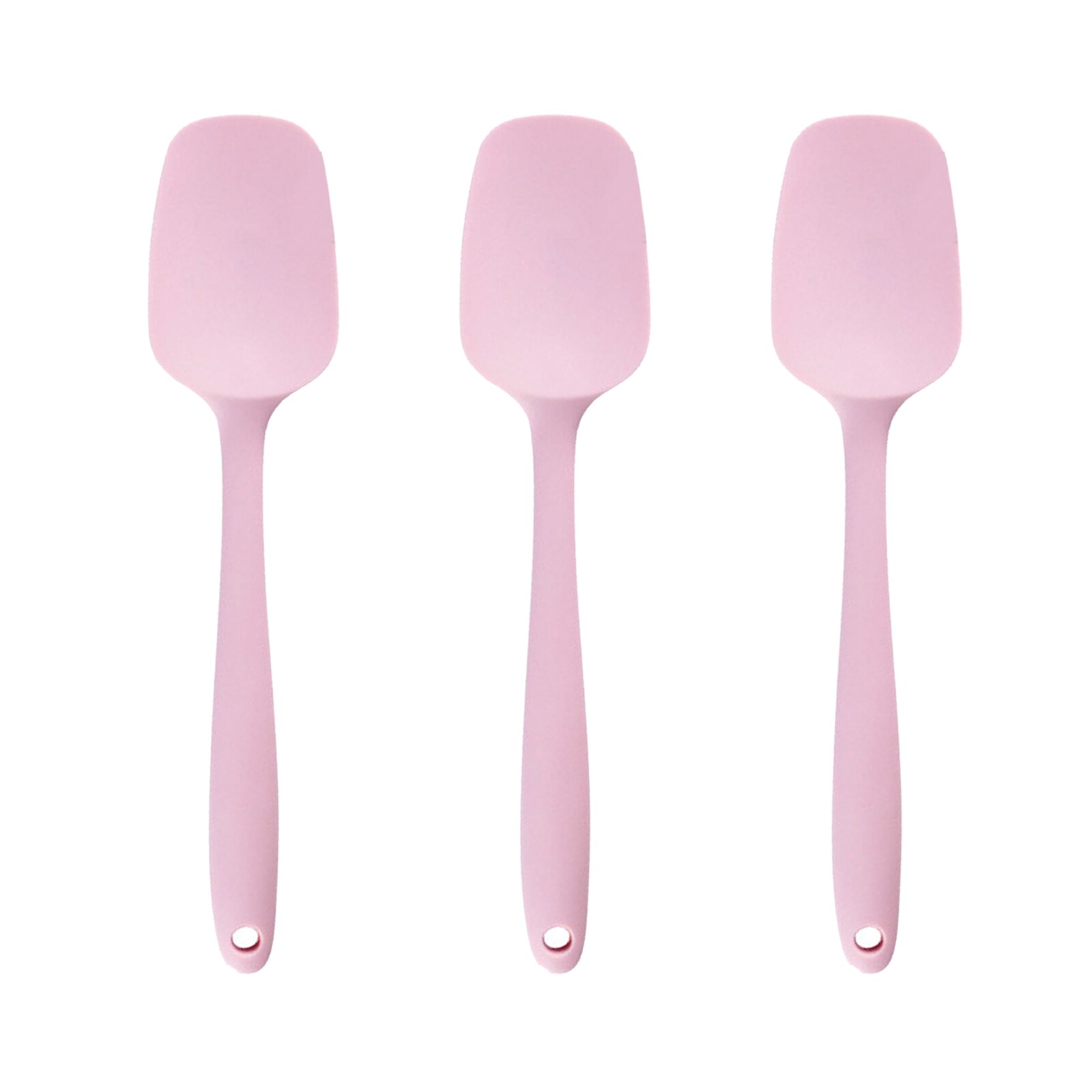 Utensilios de cocina antiadherentes, espátula de silicona, pala para hornear, restaurante, cuchara colgante de limpieza fácil, 3 uds.
