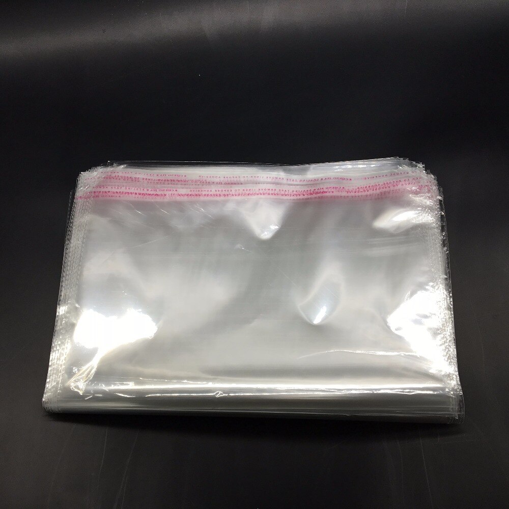 100 Pcs Clear Self Adhesive Seal Plastic Bags Transparent Opp Packing Bags 16x24cm