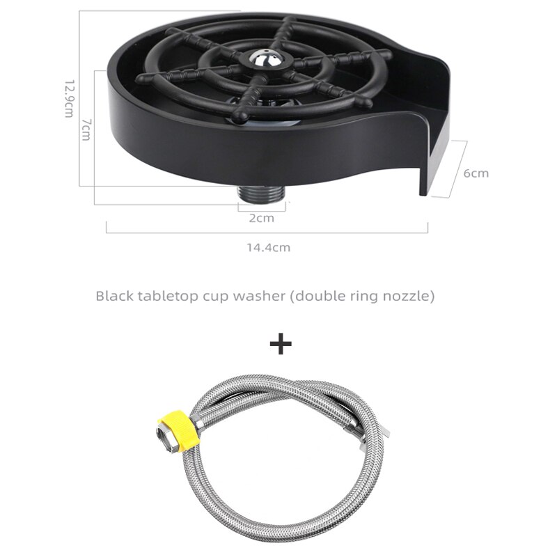 Faucet Glass Rinser For Kitchen Sink Automatic Cup Washer Bar Glass Rinser Coffee Pitcher Wash Cup Tool Kitchen Sink Accessories: SET 3