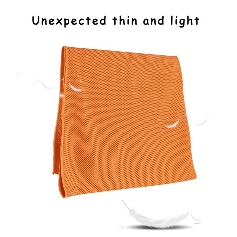 Women Cooling Towel Men Breathable Portable Gym Jogging Enduring Running Swimming Instant Chilly Cool Sports Ice Towel 100*30cm: orange