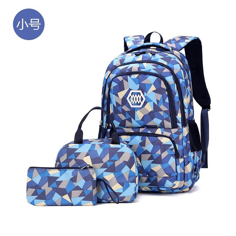 Impermeabili per bambini zaini hanno regolato i capretti sacchetto di scuola delle ragazze Della scuola Primaria zaini 3 pcs Zaini dei bambini Satchel mochila infantil: small blue