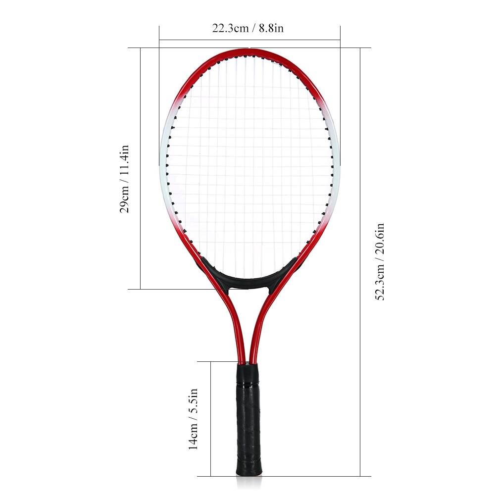 Lot de 2 raquette de Tennis pour adolescent pour Sport raquette de Tennis entraînement haut en Fiber de carbone matériel en acier corde de Tennis avec balle libre