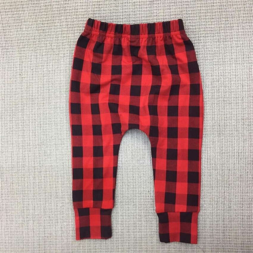 Bebis pojkar flickor jul harem byxor pojke flicka höst röd pläd långbyxor småbarn byxor barn leggings 22