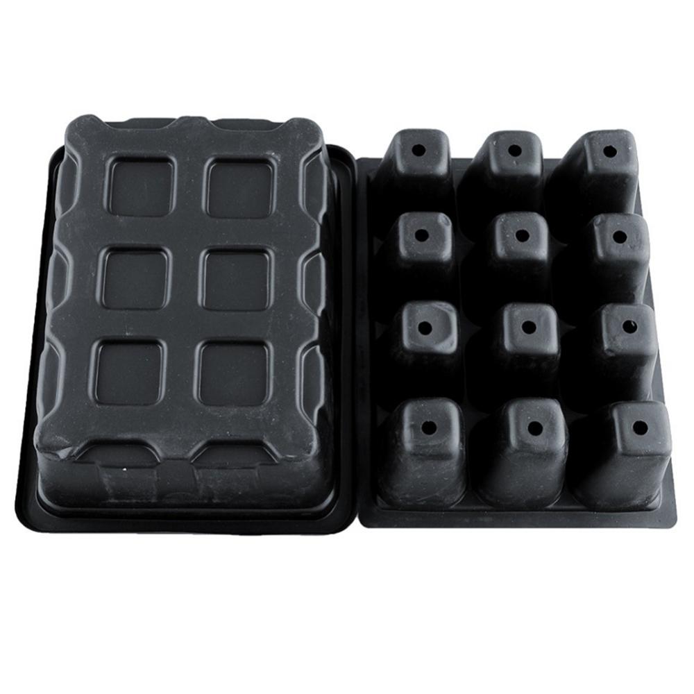 VICTMAX 5 Set 12 células maceta de vivero semilla para plantar Set de bandejas de caja para germinación con tapa jardín protector de cultivo