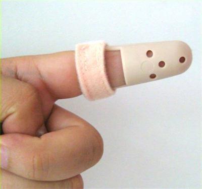 Stil klubba dopp finger stöd stag skena främjar läkning finger skada plast skena en bit