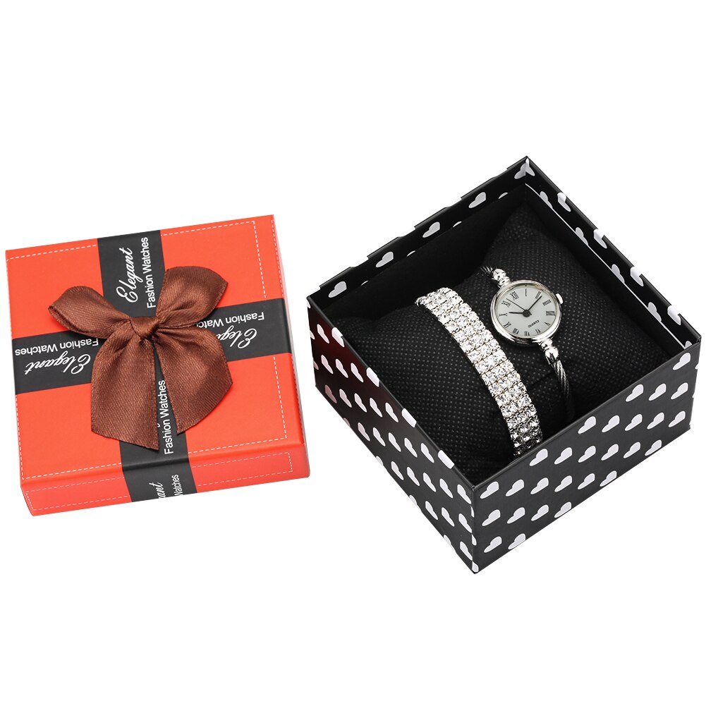 Frauen Uhren Armreif & Armbinde Uhr einstellen Kleine Zifferblatt Stahl Armreif Uhr Armbinde Luxus Damen Relgio Feminino: Armreif Uhr einstellen 31