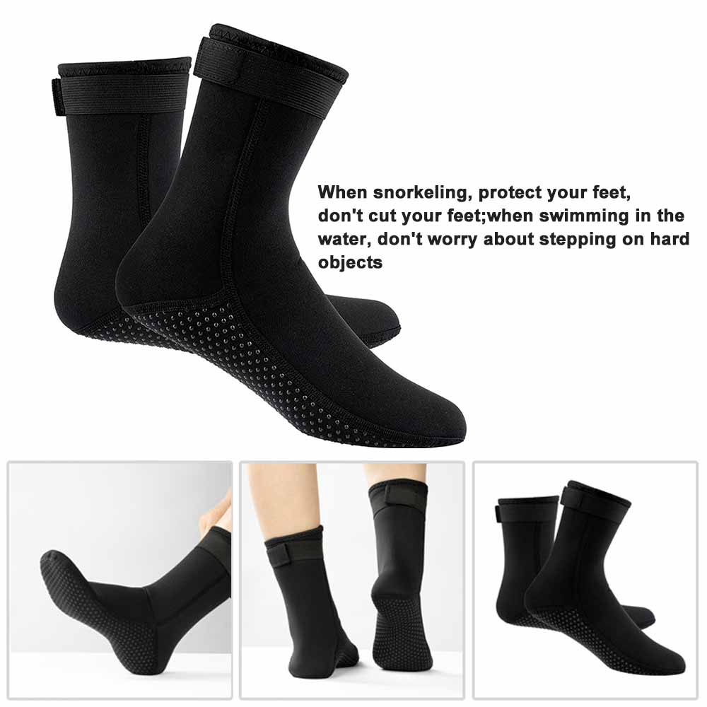 Calcetines de buceo impermeables de neopreno y nailon para playa, antideslizantes, accesorios para surfear y bucear, 3mm