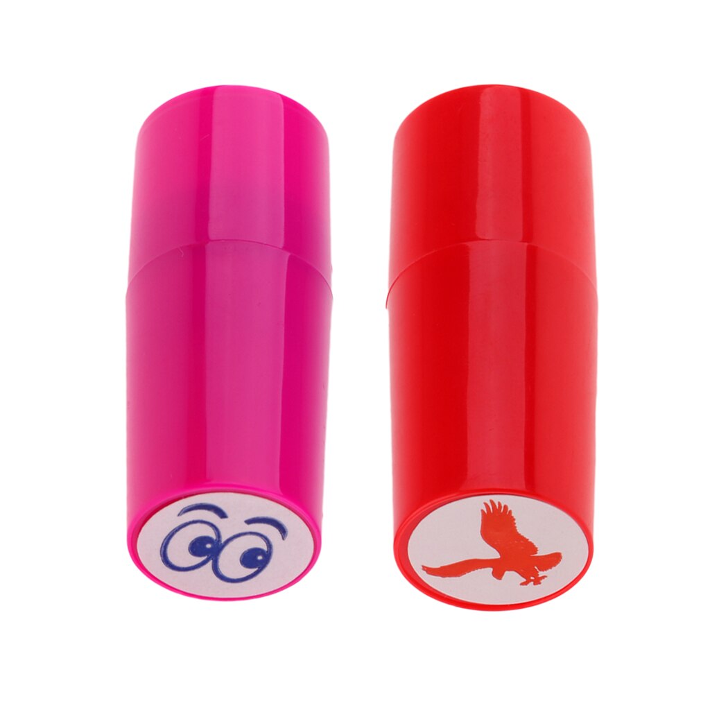 2Pcs Kleurrijke Sneldrogende Golfbal Stamper Langdurige Ballen Marker Indruk Club Golfer Souvenir Golf accessoires: Eagle Eyes
