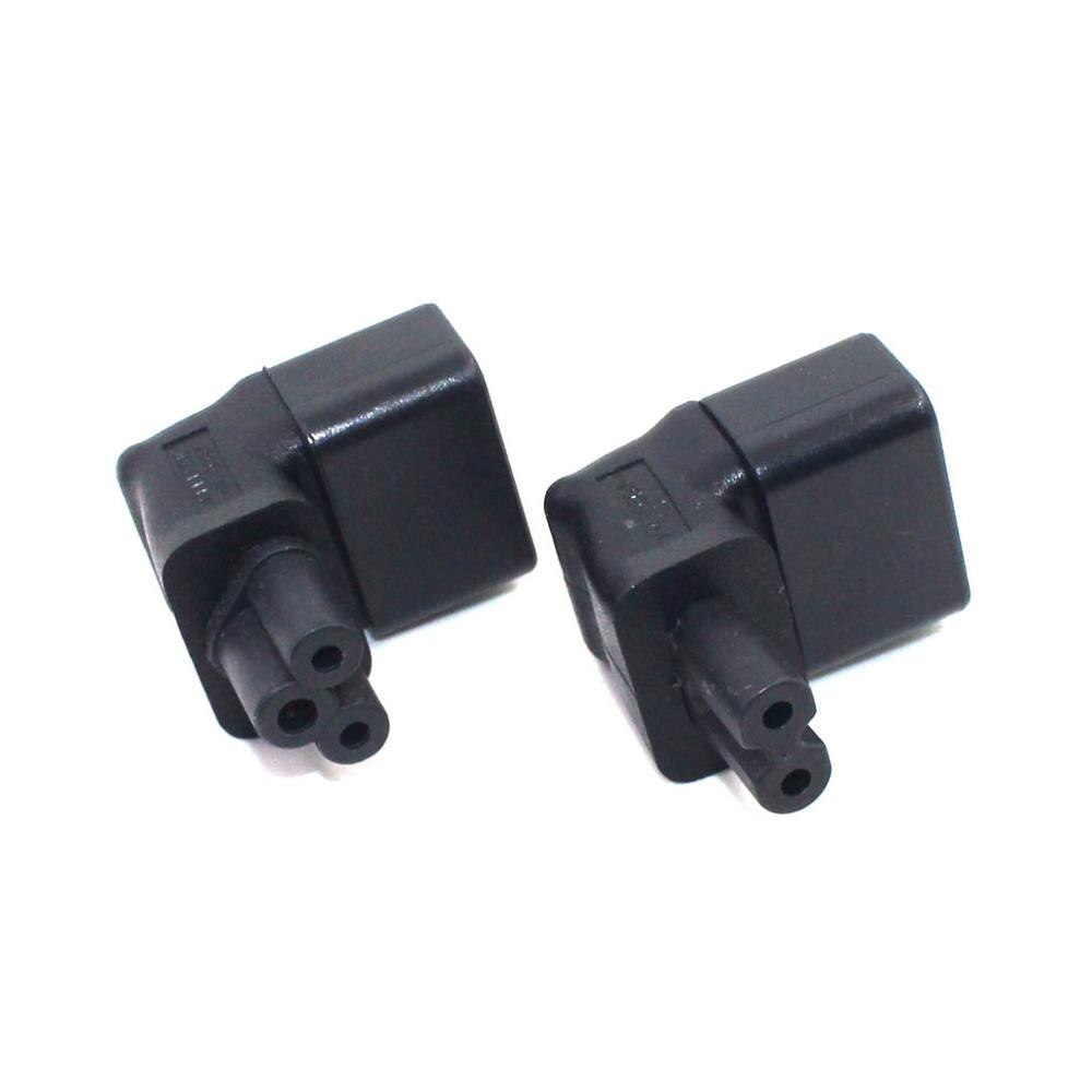 IEC 90 Degree Adapter 3 Poles IEC Male C14 to IEC Female C5 / C7 Up Angled Extension Power Adapter