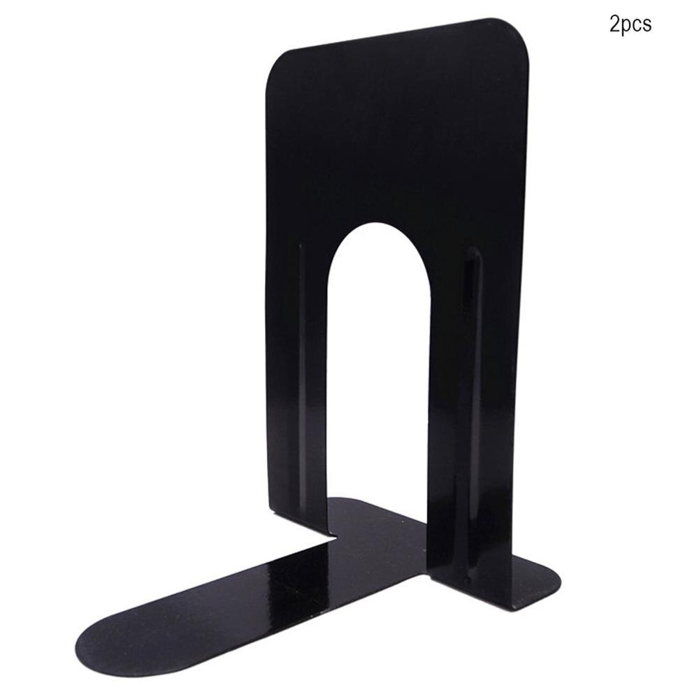 1 par metal bogholder billig holdbar heavy duty metal bog ende hylde bogholder holder til kontorskole supp