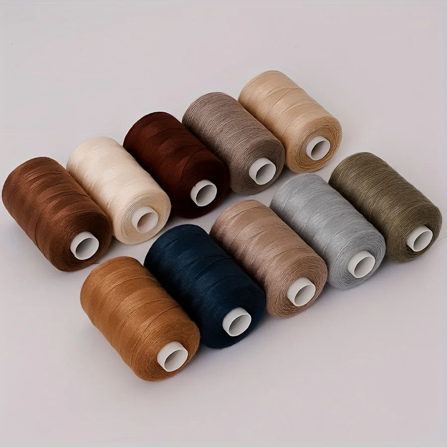 Kleur 402 Hand Naaigaren 1000 Yards Naaimachine Draad DIY Thuis Polyester Draad 10 Kleur Naaigaren Set: Goud