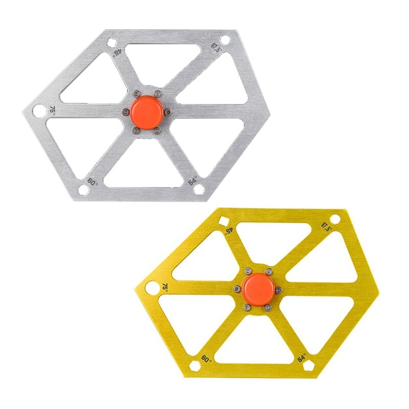 Aluminum Alloy Hexagon Ruler Saw Angle Finder Gauge Protractor Inclinometer Tool U7EA
