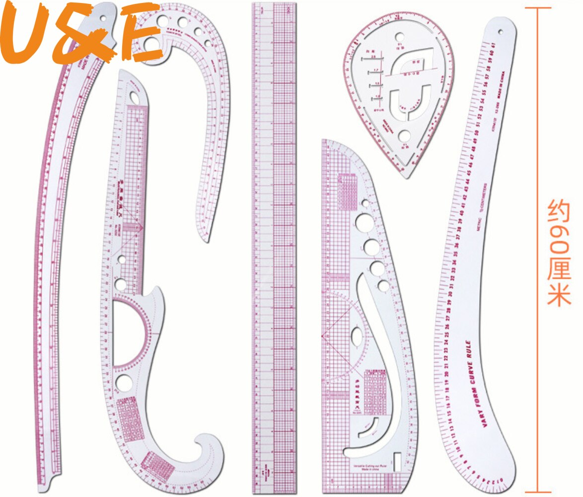 Pattern Tools 9pcs Sewing French Curve Ruler Measure Dressmaking Tailor Drawing Template Craft Tool Set