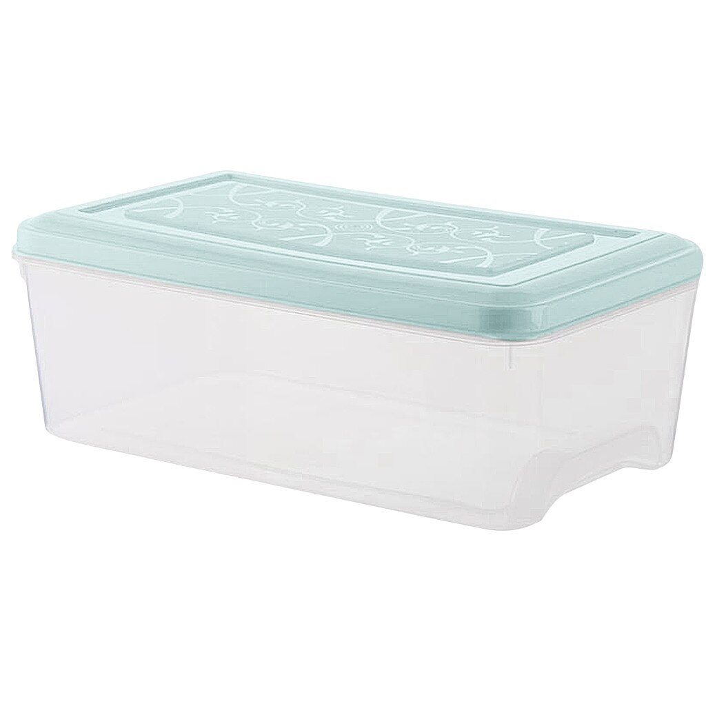 2#Kitchen Plastic Food Vegetable Storage Container Organizer Fridge Storage Box Food Containers Small Refrigerator Storage Boxes: Blue 