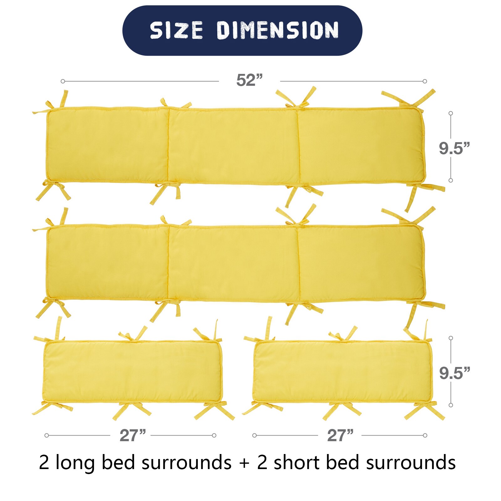 Lettino paraurti treccia neonati presepe Surround anticollisione letto in cotone recinzione neonato lettino protettore cuscino biancheria da letto arredamento camera: yellow