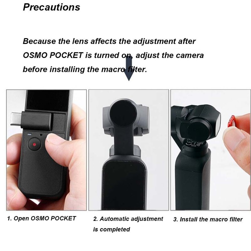 in Lega di alluminio di trasporto libero macro chiudere-su Filtri per Osmo Tasca Protezione di Adsorbimento Magnetico macro lente filtro per Osmo Tasca