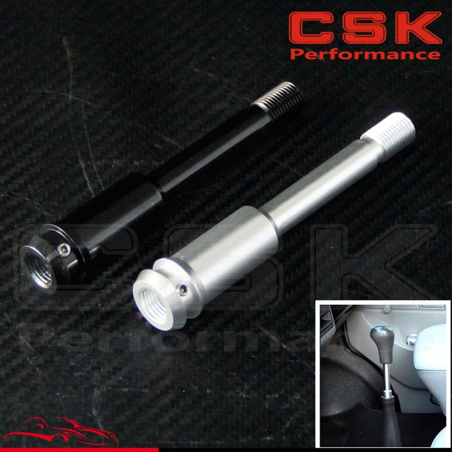 1pcs 5" Gear Shifter Extension Stick Knob Straight Lever M14*1.5 For VW T4 90-03 Silver / black