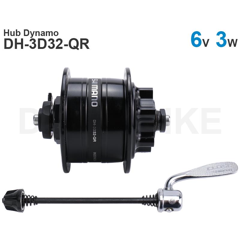 SHIMANO – moyeu Dynamo DH-3D37-QR DH-3D32-QR, frein à disque, 3.0W, verrouillage central, dégagement rapide, taille de roue 16-28 pouces, Original