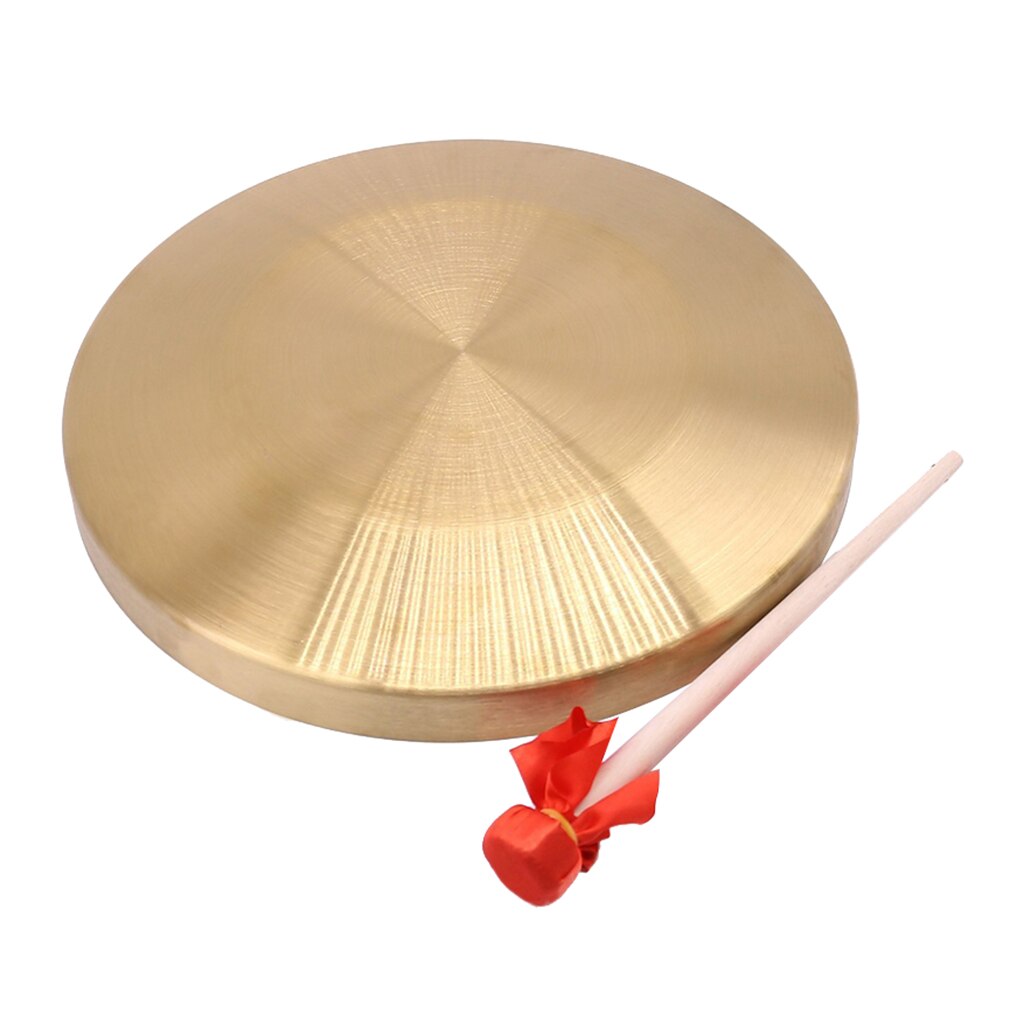 GONG à vent chinois traditionnel de 6 pouces, avec batteur, en cuivre