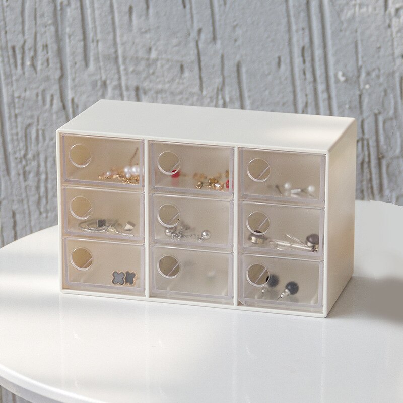 Plastic Drawer Storage Box Home Jewelry Office Stationery Sundries Container Desktop Decoration