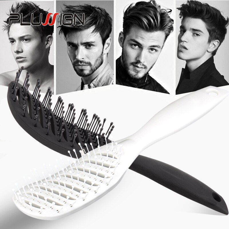 Belle brosse pliante humide noire et rose, à dents larges, démêlante, Mini peigne à cheveux pour coiffeur, 1 pièce/lot,
