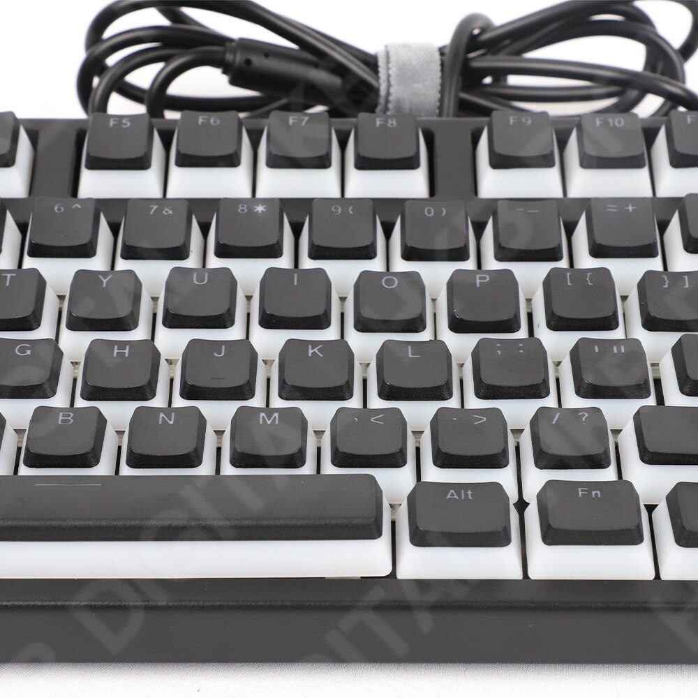 Pudding Keycaps for Mechanical Keyboard Black PBT Transparent Backlight 108 Keys Suit for Anne Pro 2 GK61 SK61 GK64 PC Game