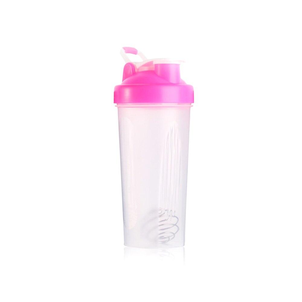 Shaker flaske valleproteinpulver blandingsflaske sports ernæring protein shaker fitness vandflaske: Rød