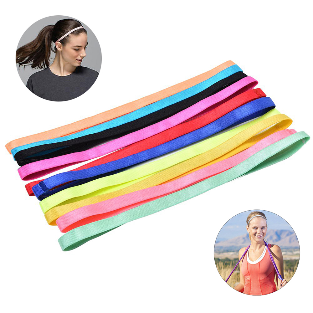 Bandeaux de Sport fins pour femmes et hommes, bandeau de cheveux de Yoga antidérapant, bandeaux élastiques pour le Football, le basket-ball, le Football, le Tennis et le Golf