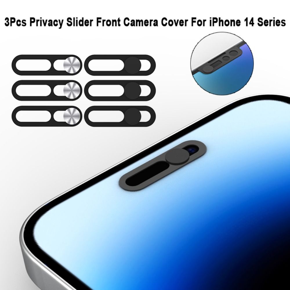 3 uds cubierta de cámara web de Metal pegatinas de lente de teléfono para iPhone 14 14 ProMax Plus cubierta de cámara deslizante de privacidad para iPhone 14 Series
